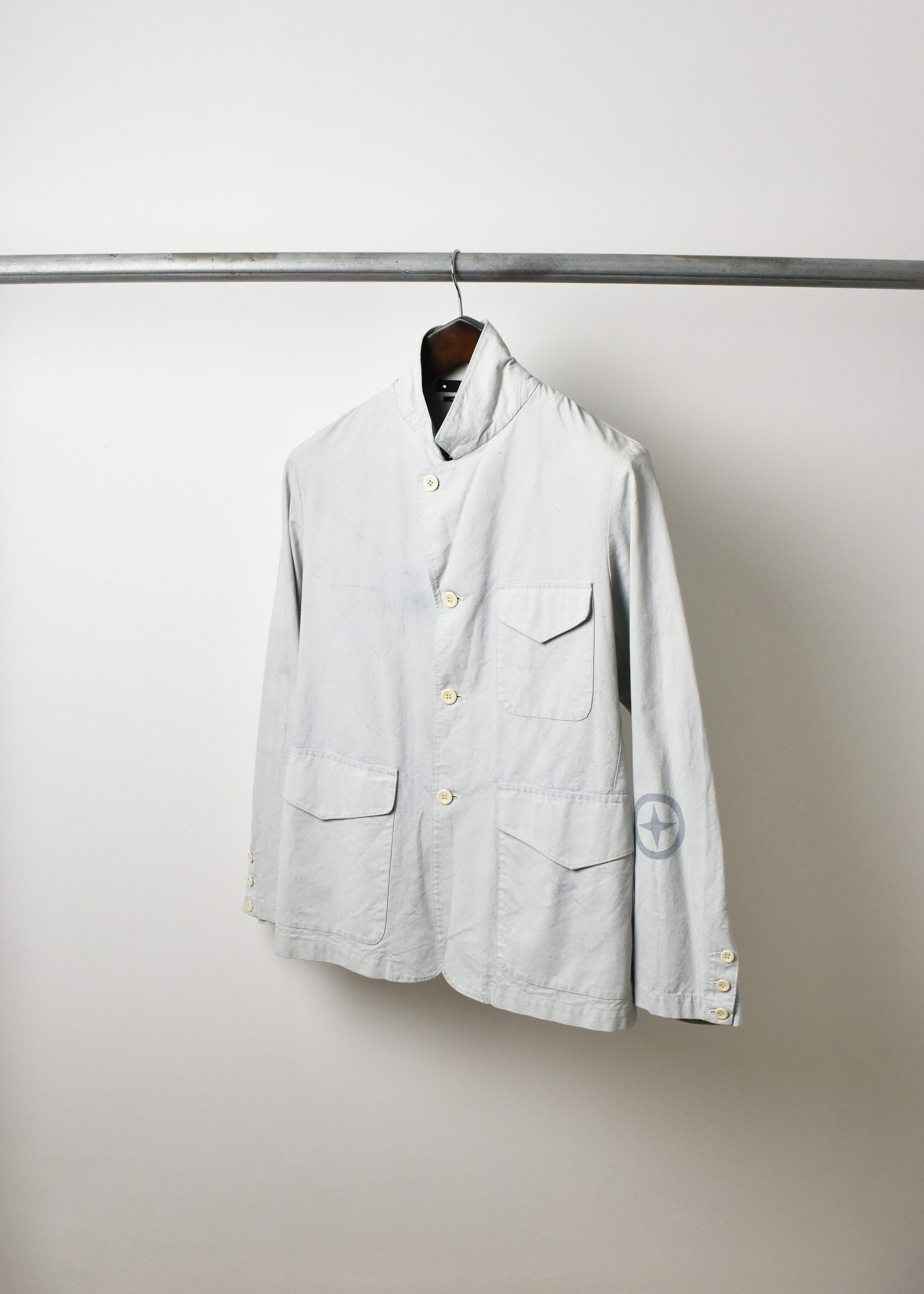 isaboulder towel twin pocket jacket青/グレー SS14 STONE ISLAND GARMENT DYED TWIN POCKET OVERSHIRT - Jazzy