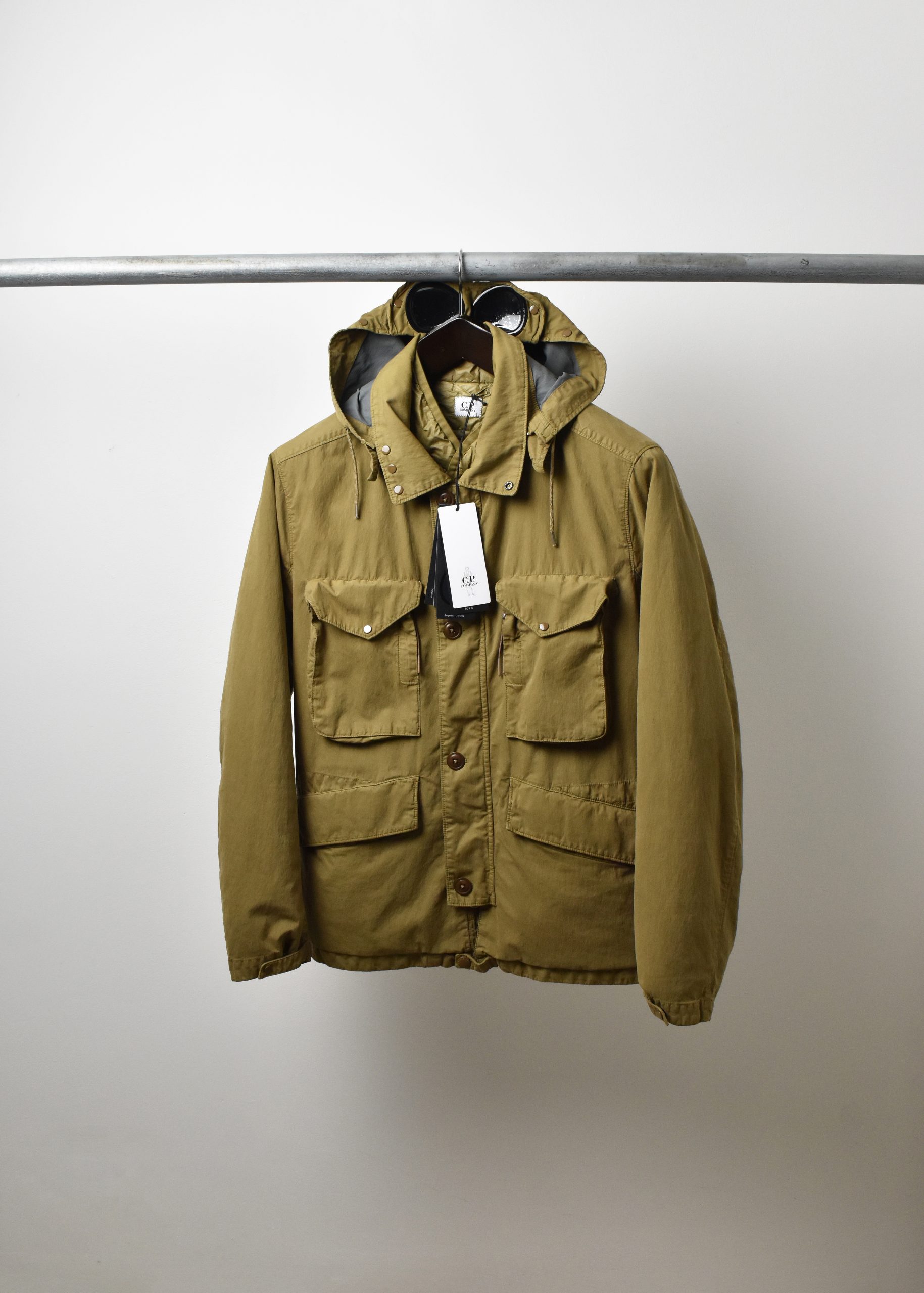 CP COMPANY 50 FILI RUBBER 2-IN-1 GOGGLE JACKET (L)