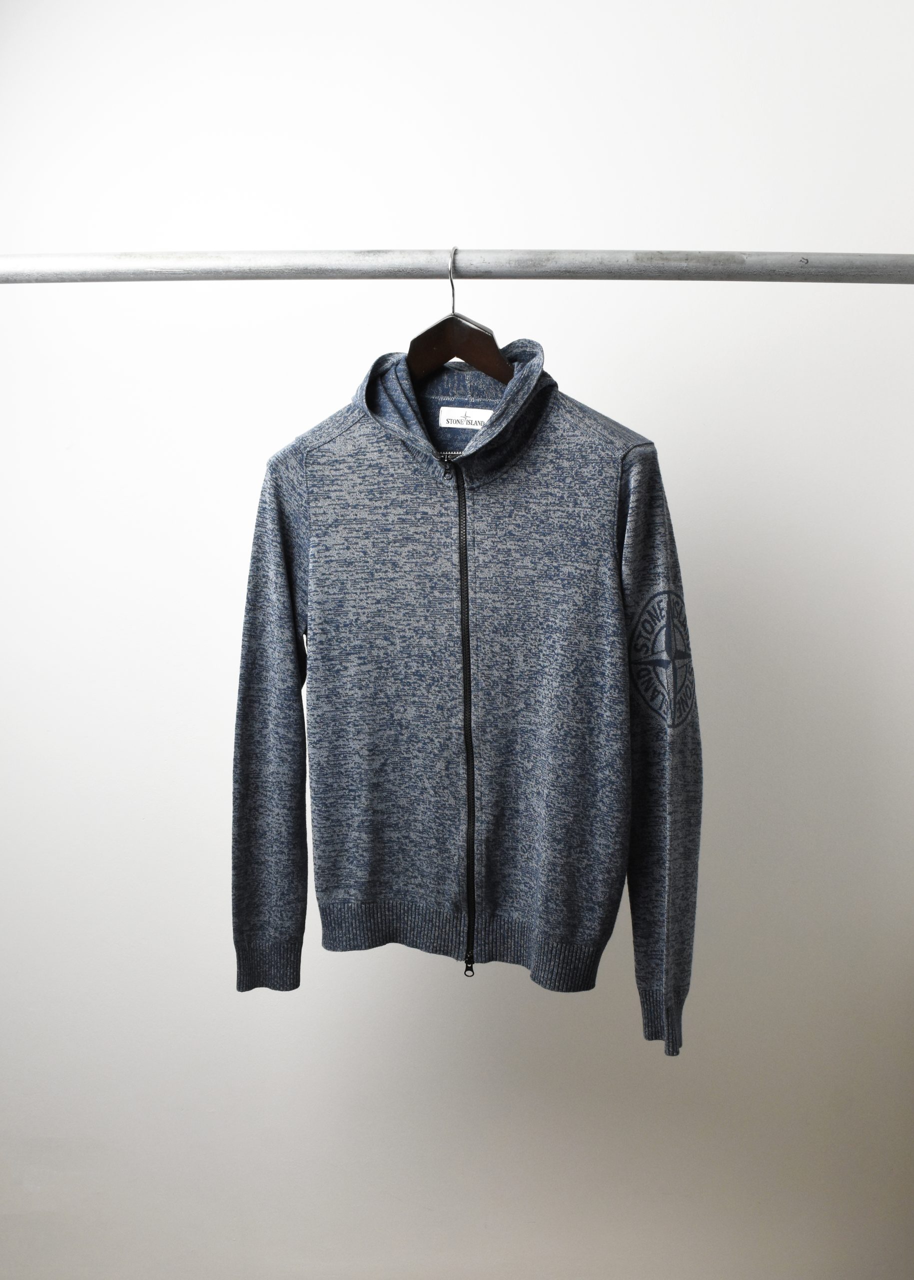 STONE ISLAND AW19 MELANGE WOOL CREW KNIT (XL) - Jazzy Badger