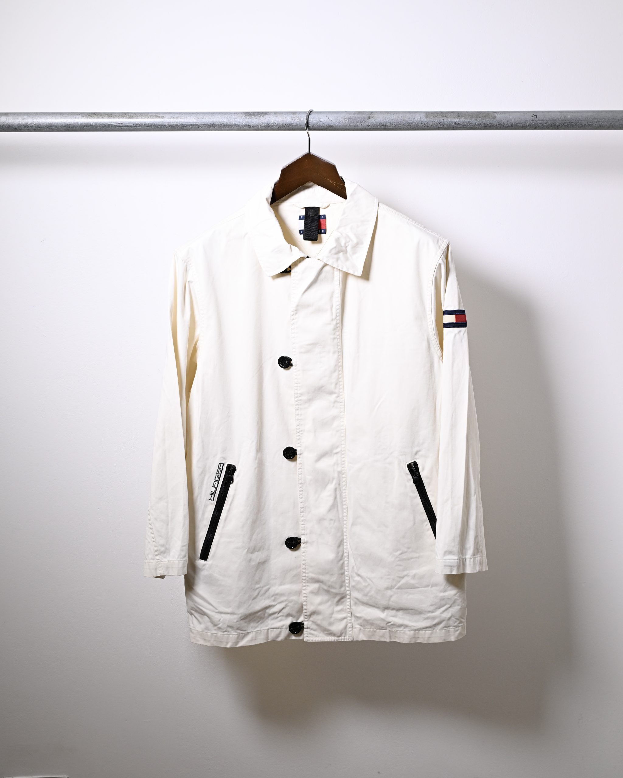 TOMMY HILFIGER 90S WATERPROOF COTTON MARINE MAC (M)