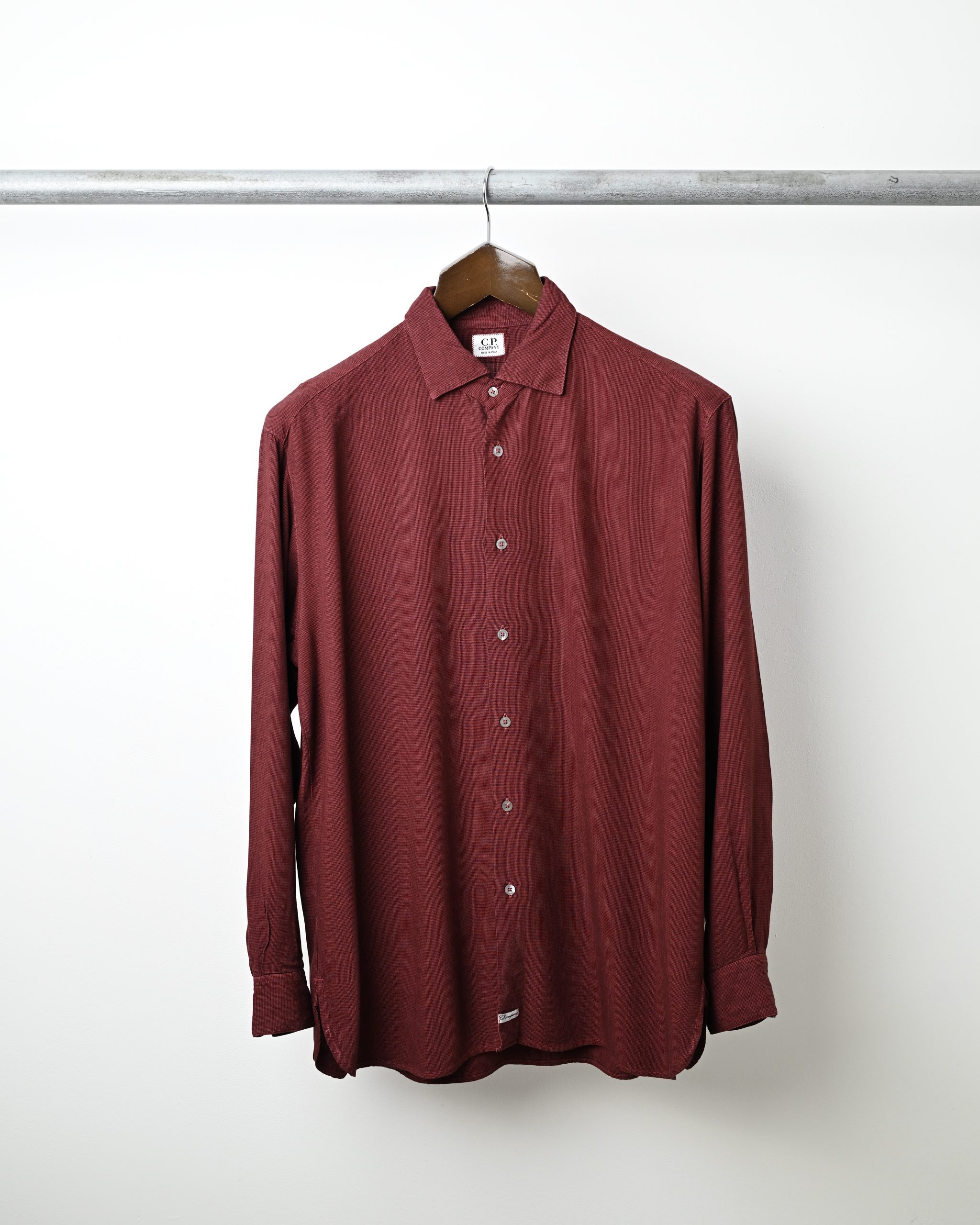 CP COMPANY AW 1996 GARMENT DYED RAYON WEAVE SHIRT (XL)