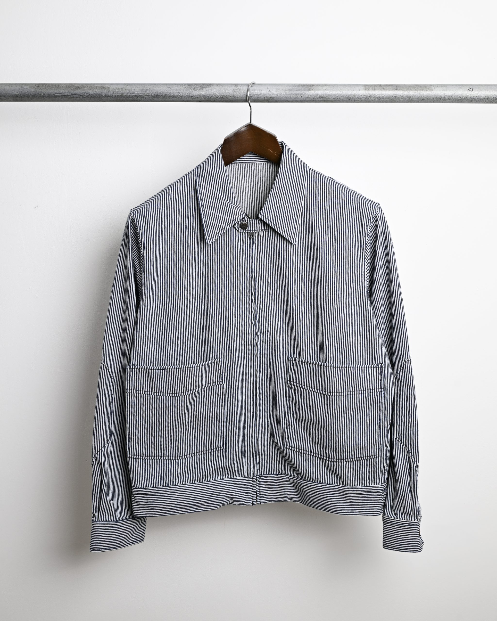 KENT & CURWEN X DAVID BECKHAM STRIPED BLOUSON JACKET (L)