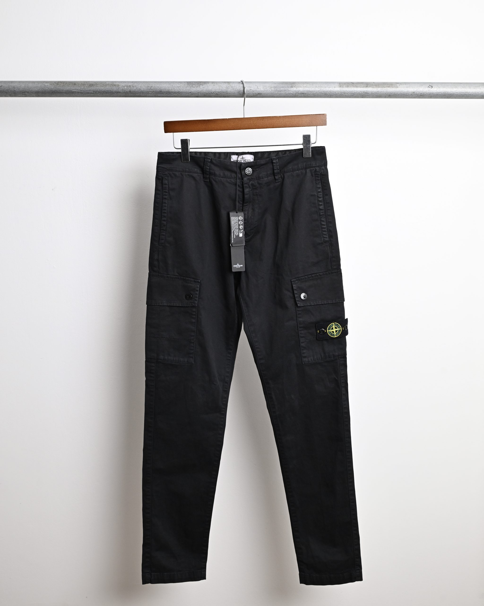 STONE ISLAND JUNIOR STRETCH COTTON CARGO PANTS (W28)