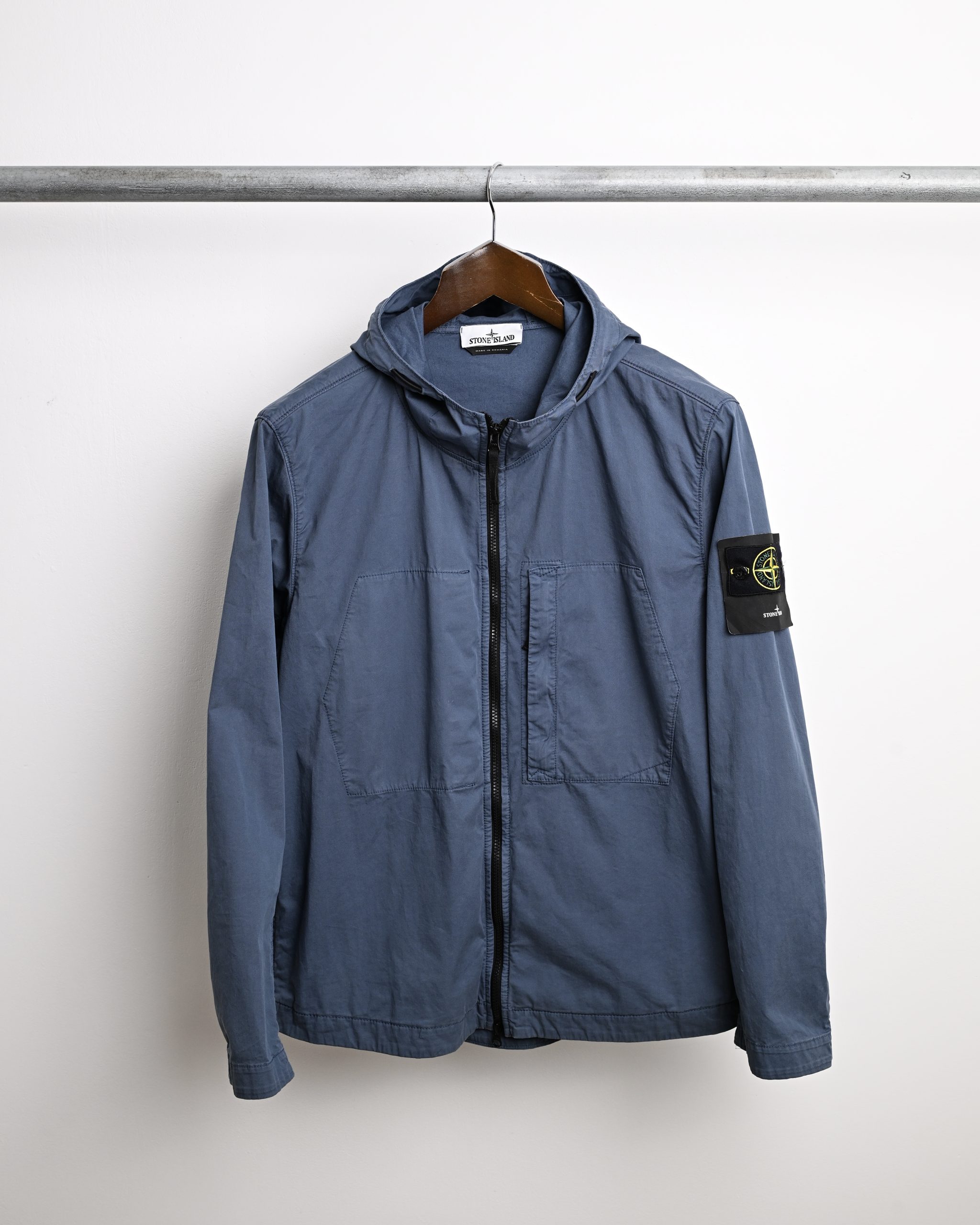 STONE ISLAND SUPIMA COTTON TWILL STRETCH-TC JACKET (XL)